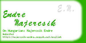 endre majercsik business card